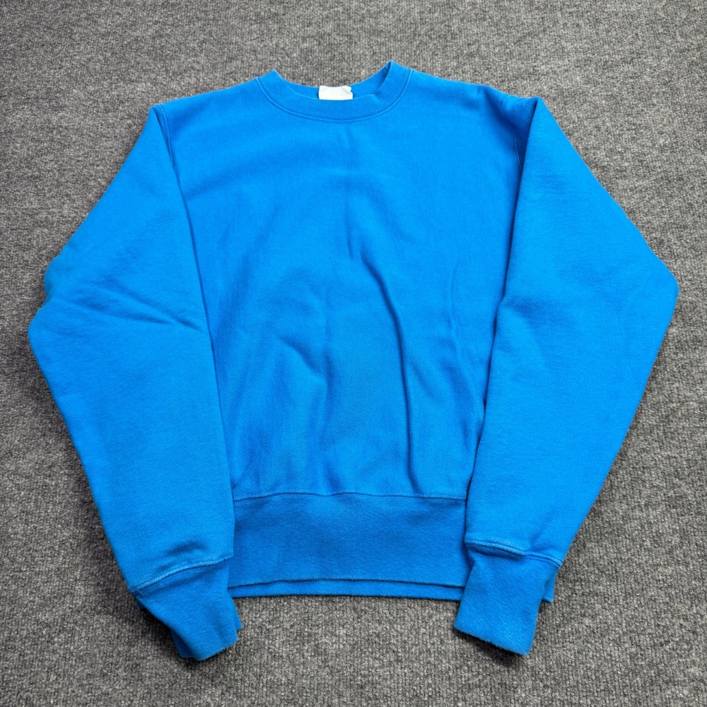 Champion Reverse Weave Mens S Blue Crewneck Heavyweight Sweatshirt